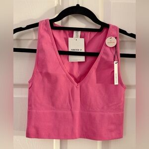 Forever 21 Pink Women's Ribbed Seamless Longline Bralette Size M/L
